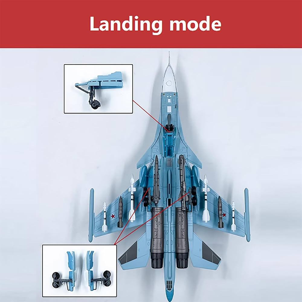 ソ連　飛行機　模型 Amazon.co.jp: ロシア Su34 Su-34 戦闘機 模型 1:100 スケール